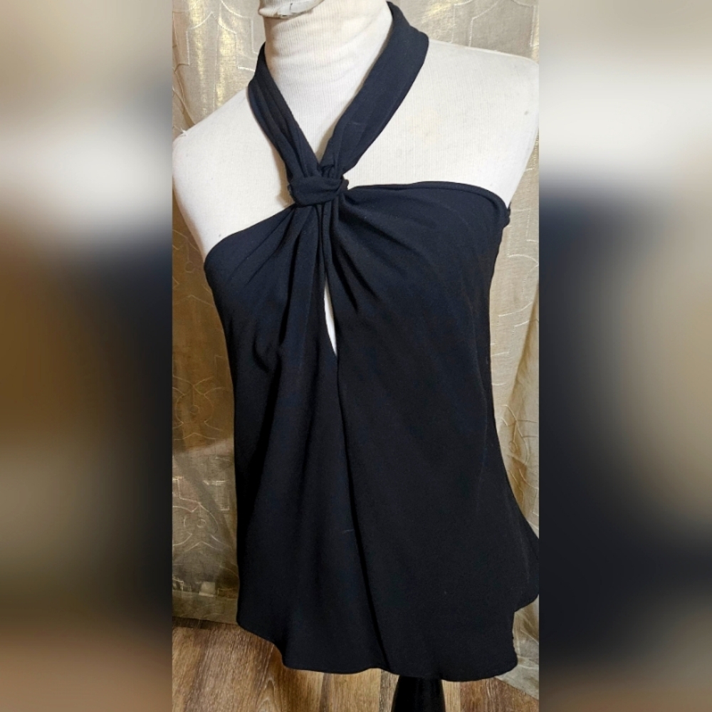 Ramy Brook Black Halter Tank Top